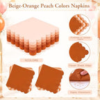 Zhehao 175 Pcs Burnt Orange Fall Party Supplies Serve 25 Guests - Image 5
