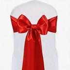 Satin Chair Sashes Bows 50 Pack Universal Polyester Chair Ribbons for Wedding Anniversary Retirement Party Birthday Engagement Banquet Graduation Bridal Shower Outdoor Events Decor (Red, 50 pcs) - Image 2