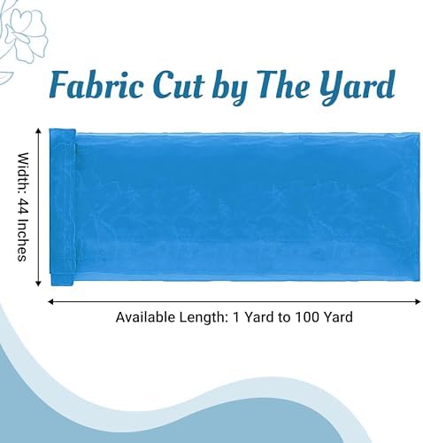 30 Yard Organza Fabric 44" Wide for Wedding Event Décor - Blue - Image 2