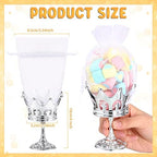 30 Pcs Silver Fillable Crown Goblet with Pouch for Candy Box Container Wedding Party Favor Decorative Candy Storage Container Decoration for Chocolate Cake Dessert for Birthday Baby Shower - Image 3