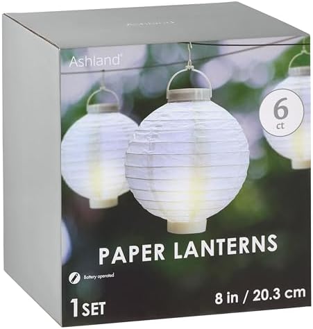 Ashland 8" White Paper Lantern Set - Image 5