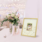 80-Heart Brass tone Wedding Guest Book Alternative Frame - Image 4
