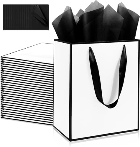 Addblu 28 Pack Bulk Luxury Gift Bags with Handles & 28 Tissue Papers by Unknown