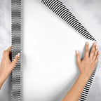 Jillson Roberts Gift Wrap, Embossed Black & White Stripes (5 feet x 30 inches) - Image 4