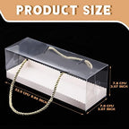 Eaasty 80 Pcs Clear Cupcake Boxes with Handles 9x3x3 Inch Gable Boxes - Image 2