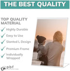 pbf 5x7 Acrylic Sign Holder | 5 x 7 Vertical Stand Up Slanted Sign Holder | Acrylic Stands for Display | Clear Picture Frame, Menu Table Top Stand, Plastic Flyer Holder (24-Pack) - Image 4