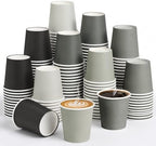 Roshtia 500 Pack 4 oz Paper Espresso Cups Elegant Gray Gradient Design, Small Disposable Cups for Espresso, Hot Tea, Baby Showers, Weddings, Parties, Picnics, Homes, Offices & Events by Roshtia