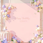 Square Backdrop Arch Cover Pink 6.6FT x 6.6FT Square Arch Backdrop Covers Stretchy Spandex Fitted Square Backdrop Cover for Birthday Party Wedding Ceremony Banquet Decoration - Image 2