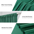 50ft x 14ft Hunter Green Backdrop Curtains for Wedding Parties, 10 Panels Wrinkle Free Polyester Fabric Drapes for Reception, Photography Background, Baby Shower & Stage Decor (5ft x 14ft Each) - Image 3