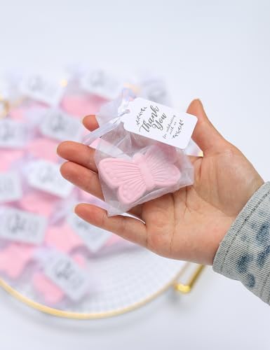 30 Piece Butterfly Soap Set for Baby Shower Party Favors, Christening Favors for Guests, Wedding, Bridal Shower Favors,Baby Girls Gender Reveal Party Favors. (Pink) - Image 7