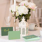 Motiskyy 200 Set Thank You Cards with Envelopes, 4x6 Gold Foil Blank,Green - Image 4