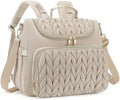 Small Diaper Bag Backpack Quilted Mini Baby Crossbody Diaper Bag Tote for Mom and Baby Girls Boys (Beige) by Unknown