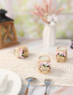 Ju's Favors Wooden Candle Holders (Set of 10), Baby Shower Favors, Candle Favors for Guests, Baby Christening Party Favors for Guests.(Light brown-pink) - Image 6