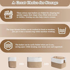 Goodpick 50L Large Woven Rope Storage Basket for Organizing, Jute - Image 7