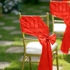 fani Red Satin Chair Straps Bows,120 PCS 7x108 Inch,Chair Sash - Image 7