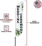 Wedding Ceremony Sign feather flag Pole Kit for Outdoor by Mavis Printing|15 FEET Long Polyester Outdoor Banner Flag Easy Hang|HD Print Swooper Flag Pole Mount to Celebrate Wedding Ceremony - Image 5