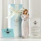 Newborn Universe Mother and Baby Figurine-Resin New Mom Statue Gifts Figure Angel Figurines Statue- Solid Baby Shower Statues Gift Figures Figure for Keepsake, Luxury Gift Box Ribbon Card-7.8'' by Unknown