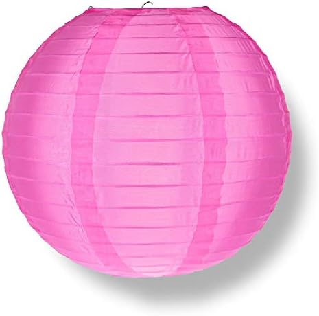 PaperLanternStore.com 10 Inch Hot Pink Nylon Lantern (10 PACK) by Quasimoon