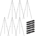 Nicpro 6 Pack 63 Inches Easel Stand for Sign, Black, with Carry Bags by Nicpro