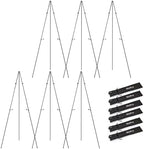 Nicpro 6 Pack 63 Inches Easel Stand for Sign, Black, with Carry Bags by Nicpro