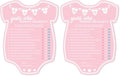 Party Hearty Baby Shower Games, Guess Who Mommy or Daddy - Pink Onesie (Pack of 2) by PartyHearty