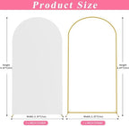 Putros Arch Backdrop Stand and Cover Set, 6.6ft Arch Stand with White Cover - Image 2