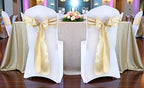 MDS® Pack of 200 Satin Chair Sashes for Wedding & Events – Champagne Gold - Image 2