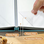 Large Photo Album Self Adhesive Scrapbook Album for 4x6 5x7 8x10 Pictures DIY Photo Book for Wedding, Anniversary, Christmas, Baby Shower, Ideal for Preserving Precious Moments - Image 5