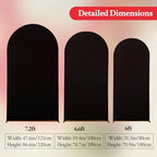 Red Black Arch Backdrop Cover Set of 3 Wedding Arch Covers Stretchy Backdrop Birthday Party Arch Cover 6FT 6.6FT 7.2FT Arch Stand Cover Spandex Ceremony Bridal Shower Banquet Decoration - Image 5