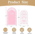 2 Pcs Cielito Lindo Arch Backdrop Covers,Set of 2(7.2FT/6.6FT) Pink Talavera Floral Arch Fabric Cover for Mexican Wedding Birthday Baby Shower Party Decoration - Image 4