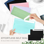 200 Pack #10 Black Envelopes Letter Size Self Seal Business Envelopes - Image 5