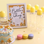 Funny Bottle Chug Baby Shower Drinking Game for 15 Guests, Includes 15 Pack 8.5oz Baby Bottles with Nipples & Standing Wood Framed Sign, Western Cowboy Baby Shower Favors & Party Activities(Yellow) - Image 5