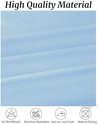Fokitut 6 Pack Round Tablecloth, 108 Inch, Stain Resistant and Wrinkle Polyester Table Cloth, Fabric Table Cover for Kitchen Dining, Wedding, Party, Holiday Dinner-Blue Mist - Image 2
