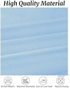 Fokitut 6 Pack Round Tablecloth, 70 Inch, Stain Resistant and Wrinkle Polyester Table Cloth, Fabric Table Cover for Kitchen Dining, Wedding, Party, Holiday Dinner-Blue Mist - Image 2