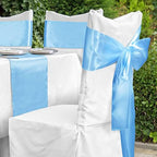 Babenest 50pcs Satin Chair Sashes Ties for Party Wedding, Baby Blue - Image 6