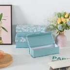 Soul & Lane - Decorative Storage Boxes with Lids, Set of 3, Blue Botanical - Image 6