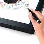 Poster Palooza 16x16 Black Autograph & Signature Picture Frame With White Square Opening Photo Mat for 5x5 Pictures - With Pens, UV Acrylic & Foamboard Backing - Image 5