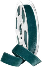 Morex Ribbon Ribbon, Nylon, 7/8 inch by 11 Yards, Teal, Item 01225/10-654 Nylvalour Velvet, 7/8" x 11 yd, by MorexRibbon