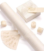 Vitalizart White Textured Wrapping Paper Set 30" Organza Ribbon & Gift Tags by Vitalizart