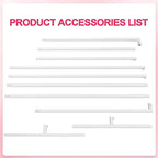 Wokceer Square Backdrop Stand White Metal Wedding Arch Stand 6.6FT x 5.2FT - Image 5