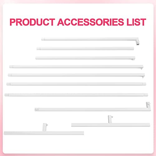 Wokceer Square Backdrop Stand White Metal Wedding Arch Stand 6.6FT x 5.2FT - Image 5