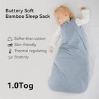 BubblePanda Rayon Made from Bamboo Sleep Sack 0-6 Months Newborn 1.0 Tog - Image 2