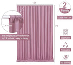 Dusty Pink Backdrop Curtain for Parties Wedding Wrinkle Free Pink Photo Curtains Backdrop Drapes Fabric Decoration for Birthday Party Baby Shower 5ft x 7ft,2 Panels - Image 5