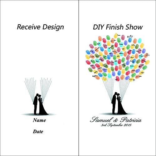 DIY Wedding Guest Book for Couple, Personalized Engagement Present Guest Signing Alternative Wedding Party Decorations-60x80cm - Image 3