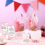Dunzoom 461 Pcs Funny Baby Shower Games with Prize for Guest Winner, Pink - Image 5