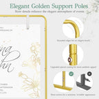 EMART Wedding Welcome Sign Stand 68'' Gold Adjustable Easel Display Stand - Image 7