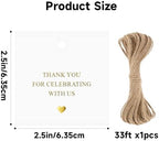 joycraft 50 Thank You for Celebrating with Us Tags with Gold Foil (Pack of 4) - Image 2