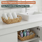 Coeusy 2 Pack Wicker Basket,Cute Scalloped Basket,Natural Water Hyacinth - Image 5