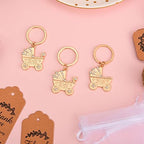 50 Pieces Baby Carriage Shape Keyring/keychain for Baby Boy or Girl Shower,Gender Reveal Party Decorations,Game Prizes, Favors,Gift,Decor,Souvenirs to Guests Bulk with Thank You Tags and Gift Bags - Image 7