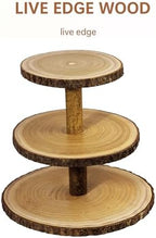 SENMUT Cupcake Stand Wood Dessert Stands 3 Tier Cupcake Tower Large Cupcake Display Stand Rustic Cupcake Tier Stand for Woodland Baby Shower Decorations,Wedding,Birthday,Party,Farmhouse Decor - Image 2